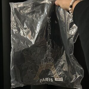 NEW Karl Lagerfeld Black Paris Design Bag